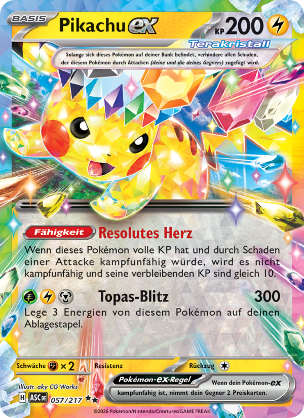 Pikachu-ex from Erhabene Helden