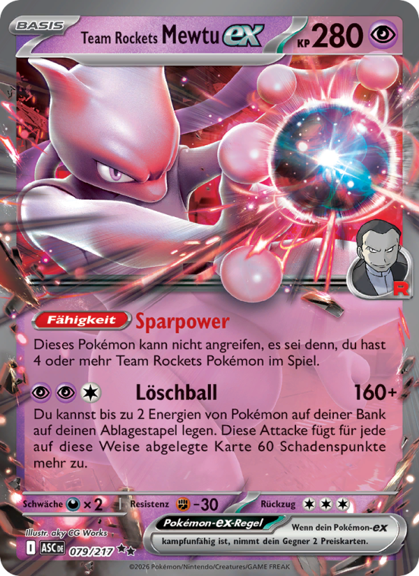 Team Rockets Mewtu-ex from Erhabene Helden