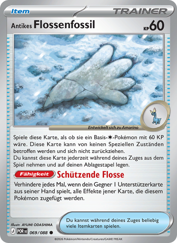 Antikes Flossenfossil