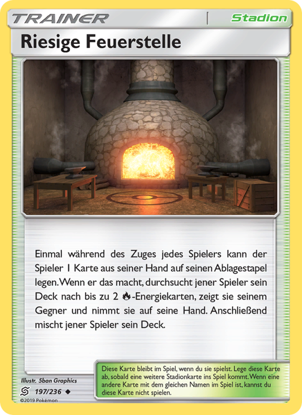 Riesige Feuerstelle