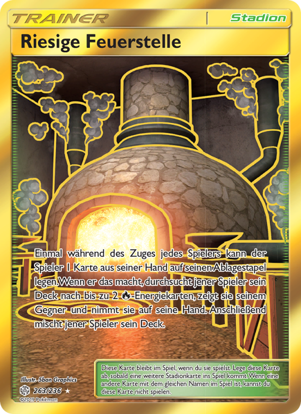 Riesige Feuerstelle