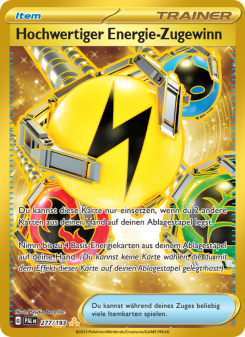 Hochwertiger Energie-Zugewinn