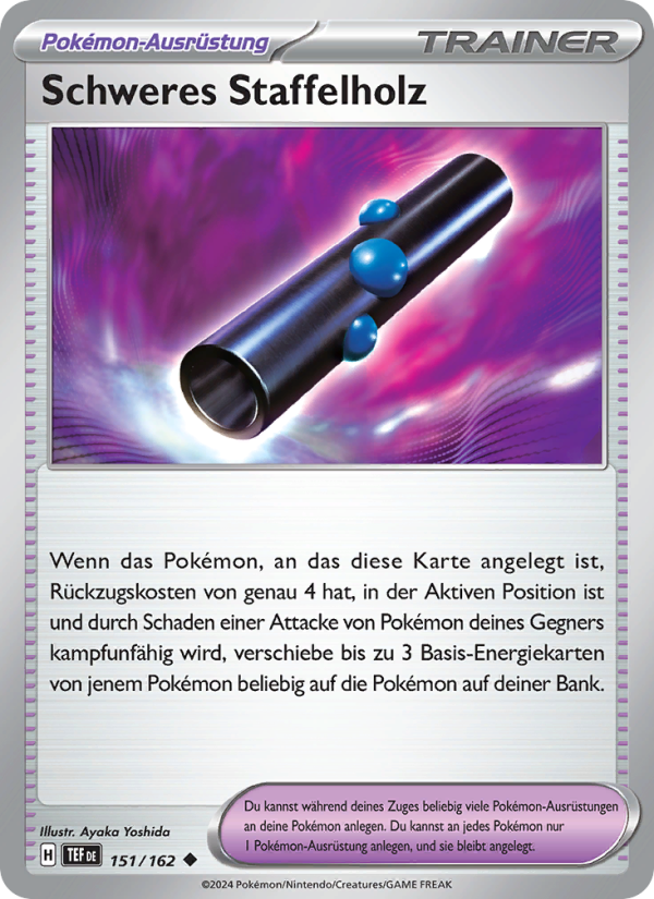 Schweres Staffelholz