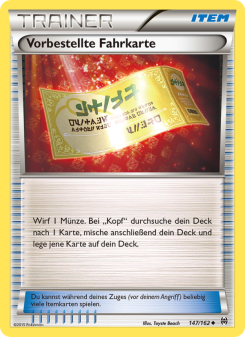 Vorbestellte Fahrkarte
