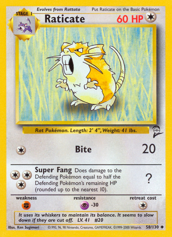 Raticate from Base Set 2