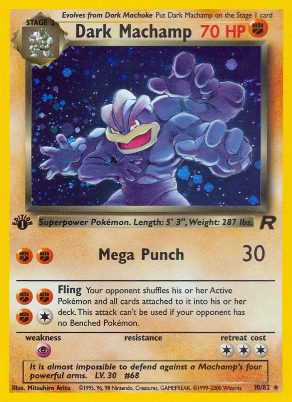 Dark Machamp — Rare card from Team Rocket