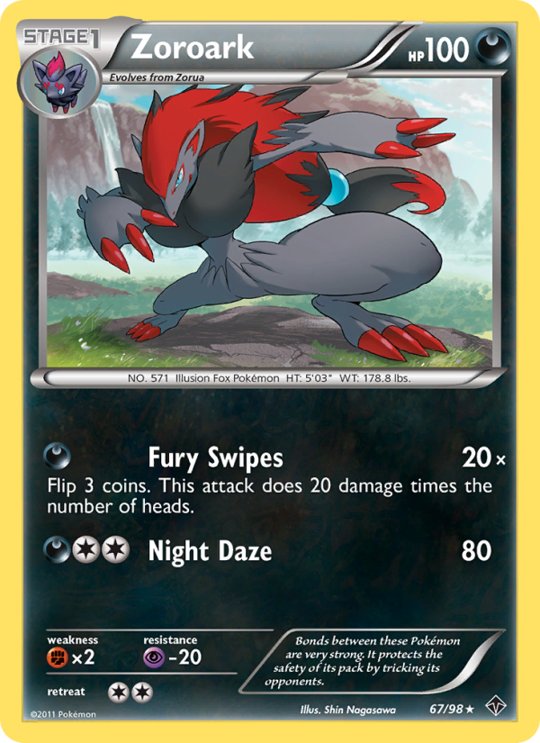 Zoroark — Rare card from Emerging Powers