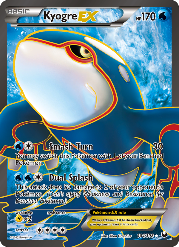 Kyogre-EX — Ultra Rare card from Dark Explorers