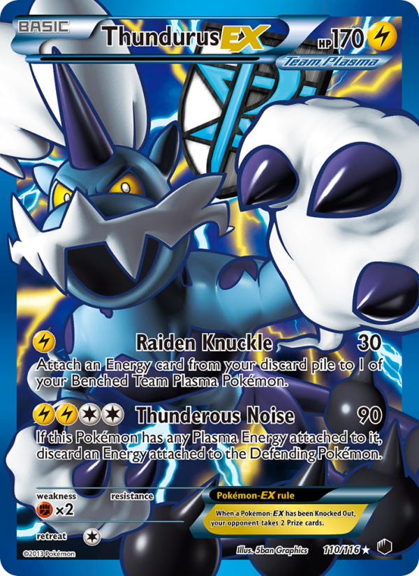 Thundurus-EX — Ultra Rare card from Plasma Freeze