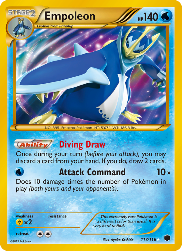 Empoleon — Secret Rare card from Plasma Freeze