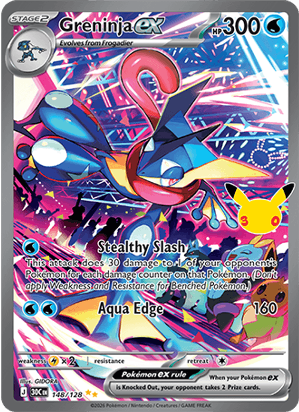 Greninja ex — Special illustration rare card from 30th Celebration
