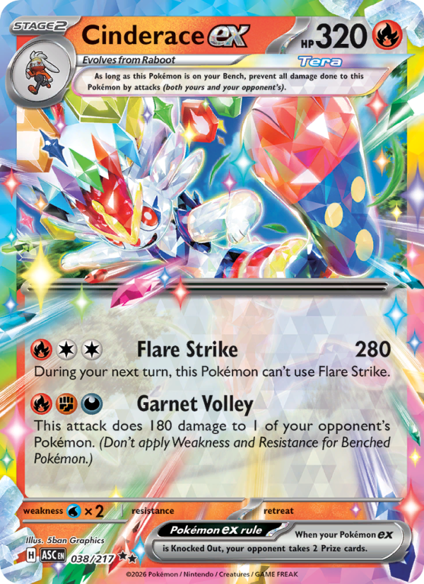 Cinderace ex from Ascended Heroes