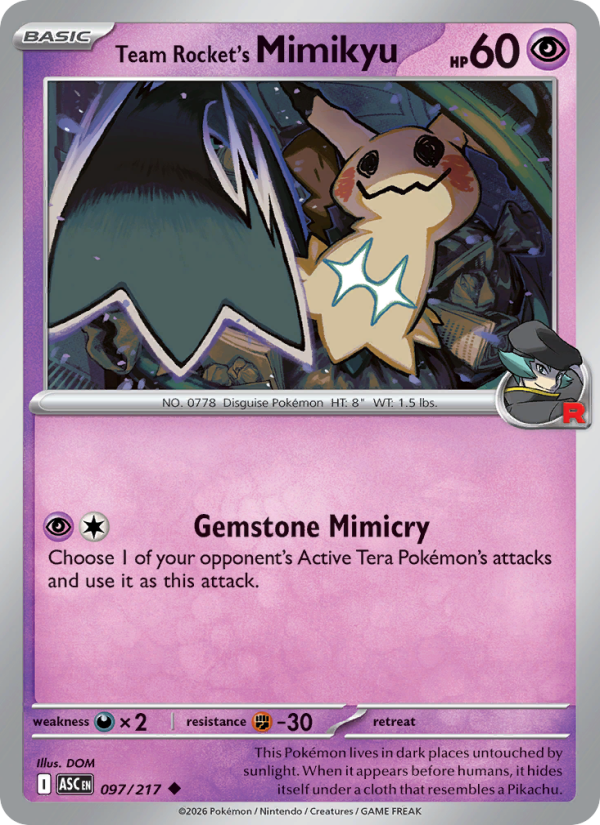 Team Rocket's Mimikyu from Ascended Heroes