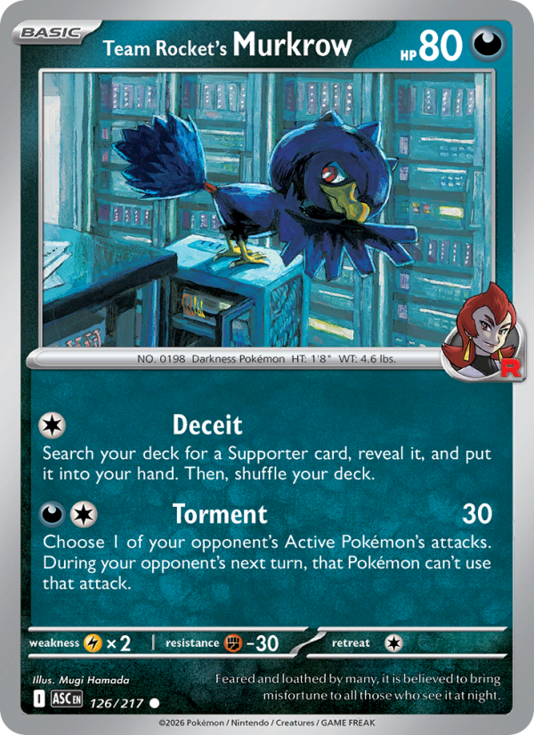 Team Rocket's Murkrow from Ascended Heroes