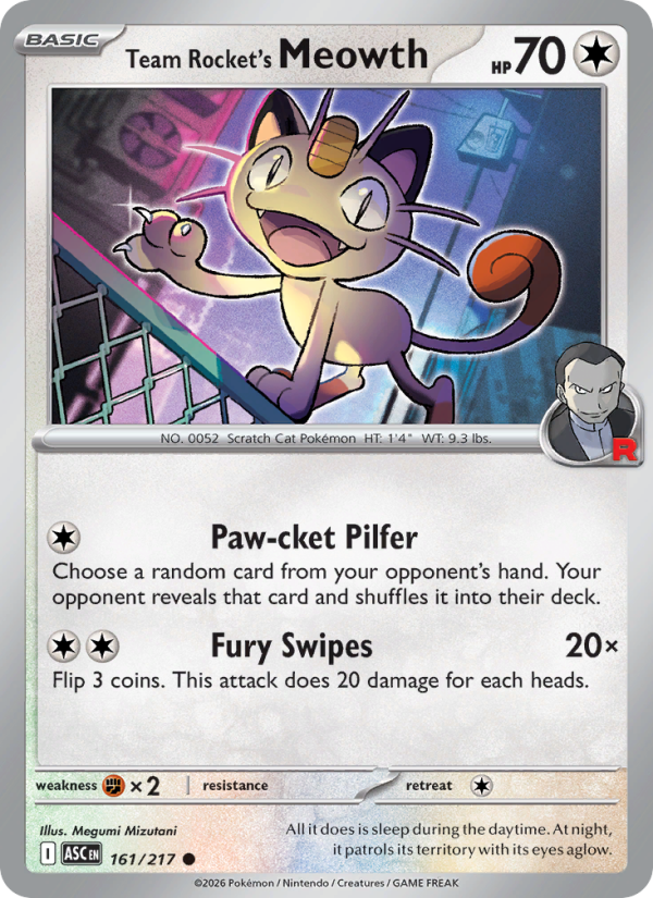 Team Rocket's Meowth from Ascended Heroes