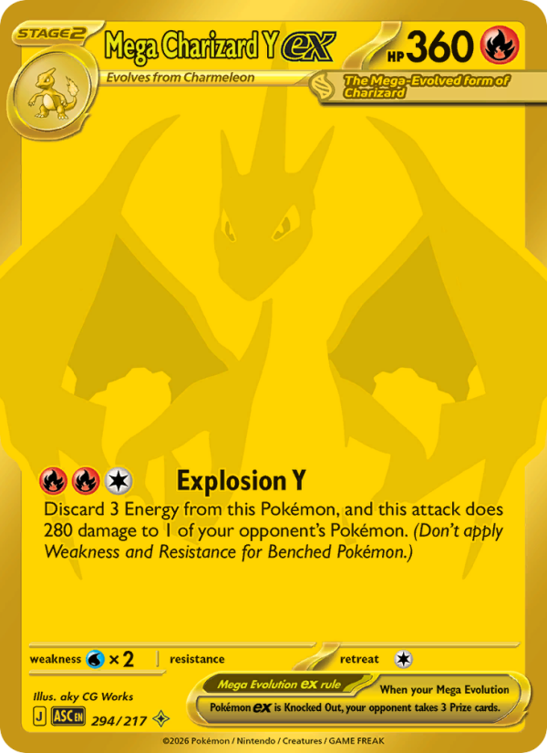 Mega Charizard Y ex — Mega Hyper Rare card from Ascended Heroes