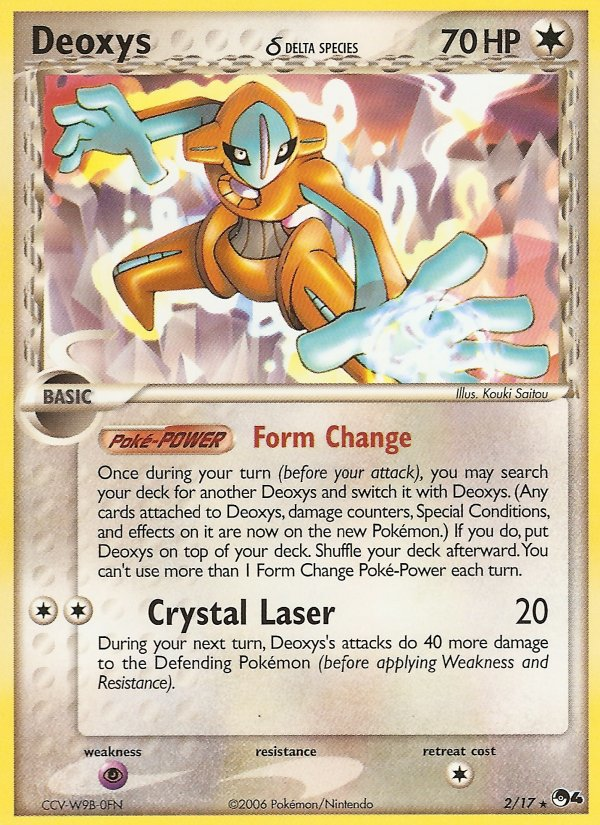 Deoxys δ — Rare card from POP Series 4