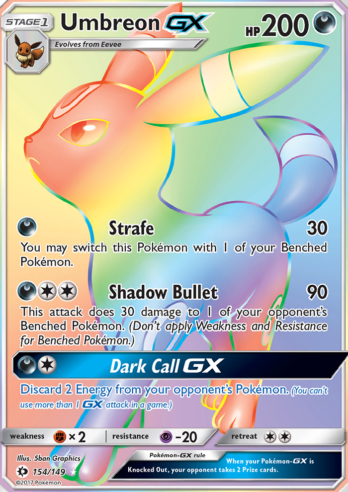 Umbreon GX — Secret Rare card from Sun & Moon