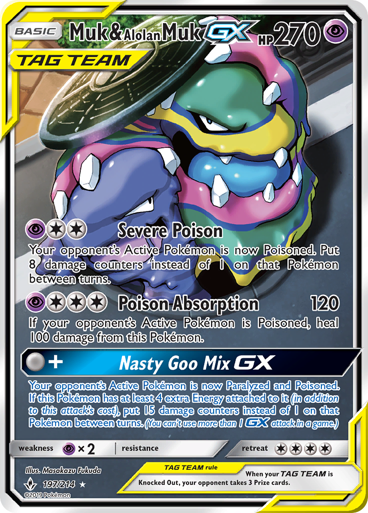 Muk & Alolan Muk GX — Ultra Rare card from Unbroken Bonds