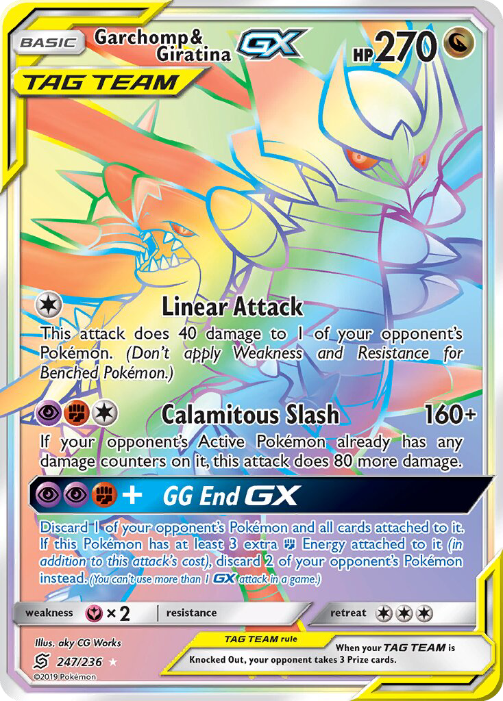 Garchomp & Giratina GX — Secret Rare card from Unified Minds