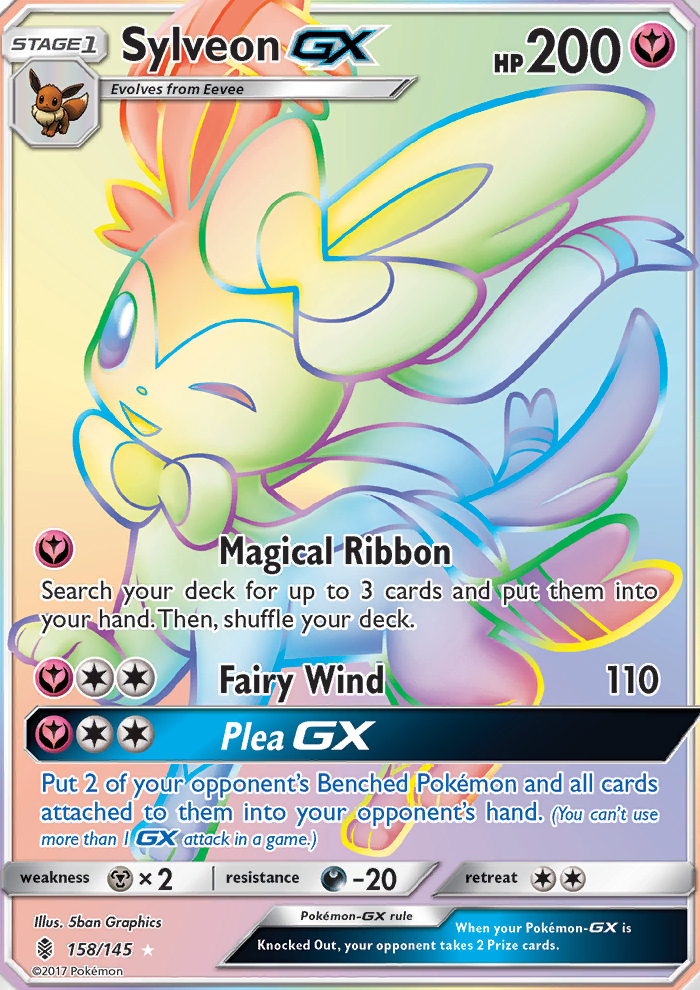 Sylveon GX — Secret Rare card from Guardians Rising