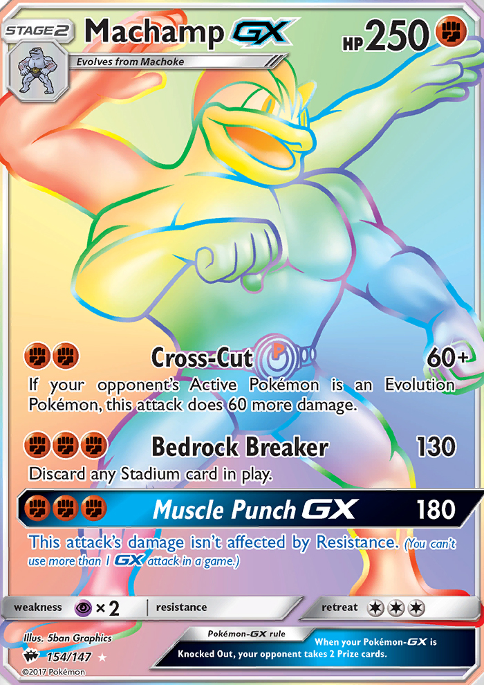 Machamp GX — Secret Rare card from Burning Shadows