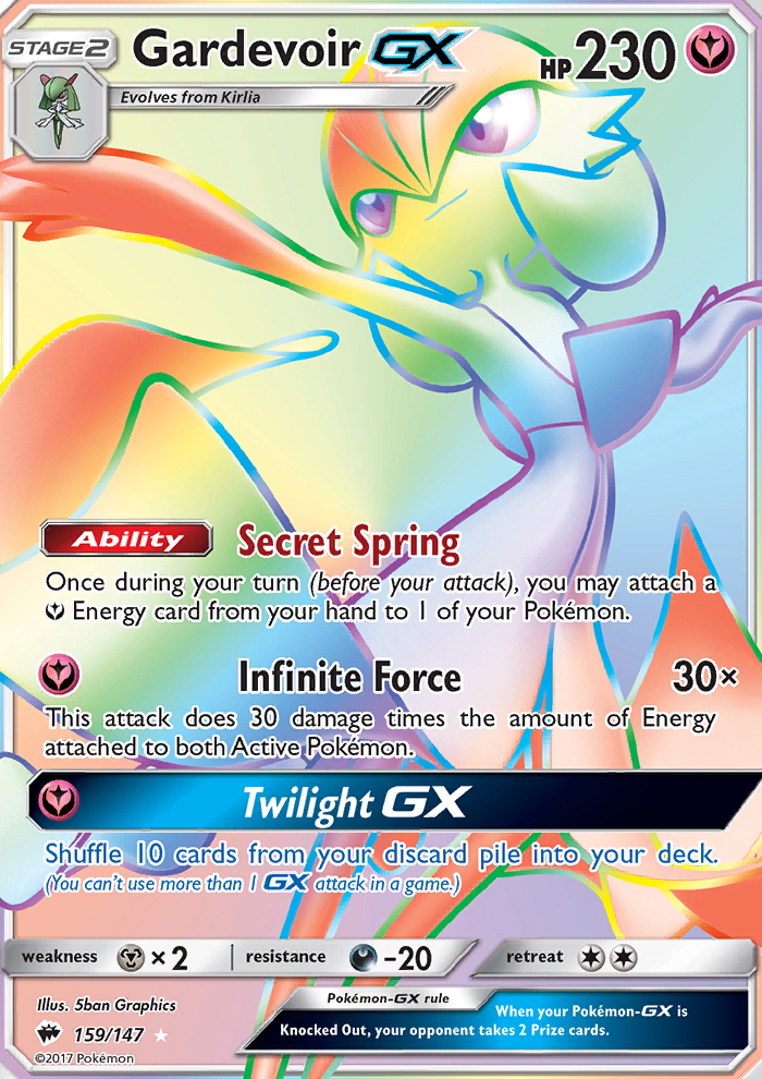 Gardevoir GX — Secret Rare card from Burning Shadows