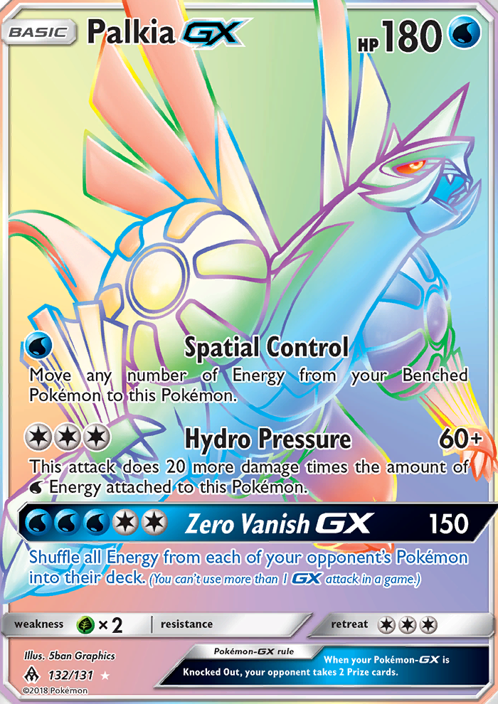 Palkia GX — Secret Rare card from Forbidden Light