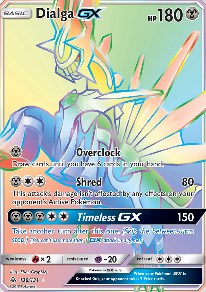 Dialga GX — Secret Rare card from Forbidden Light
