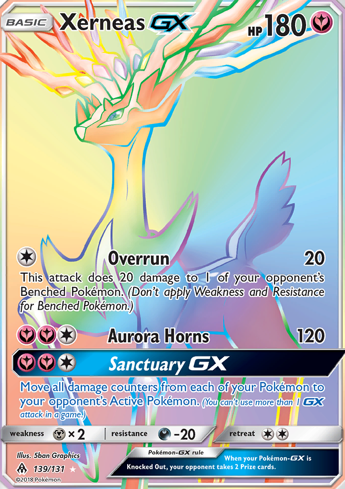 Xerneas GX — Secret Rare card from Forbidden Light