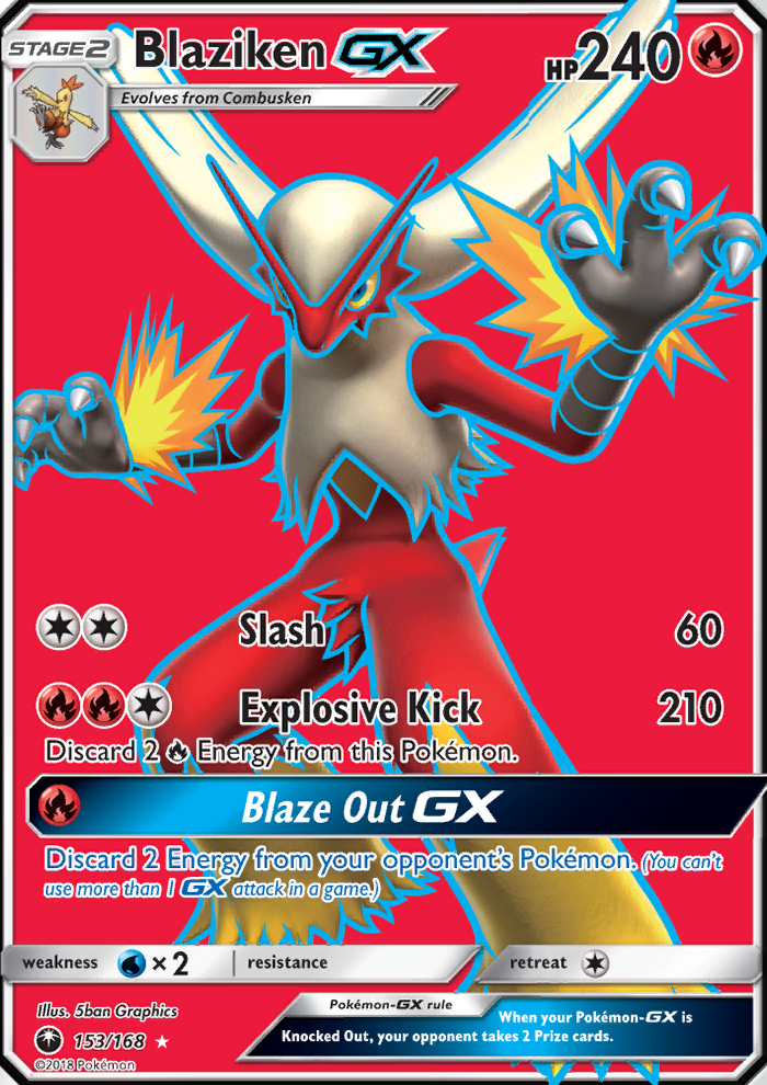 Blaziken GX — Ultra Rare card from Celestial Storm