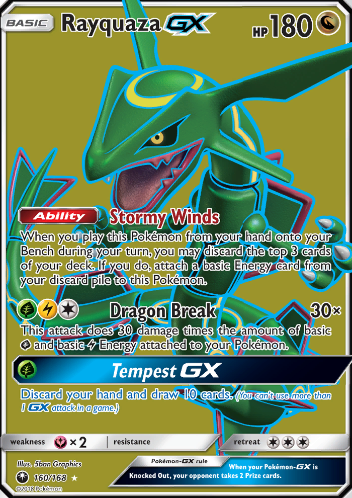 Rayquaza GX — Ultra Rare card from Celestial Storm