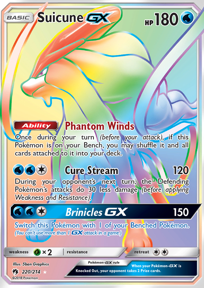 Suicune GX — Secret Rare card from Lost Thunder