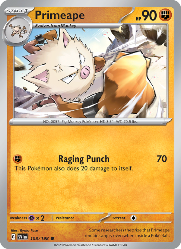 Primeape from Scarlet & Violet