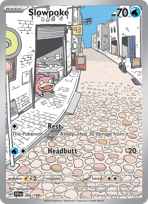 Slowpoke — Illustration rare card from Scarlet & Violet
