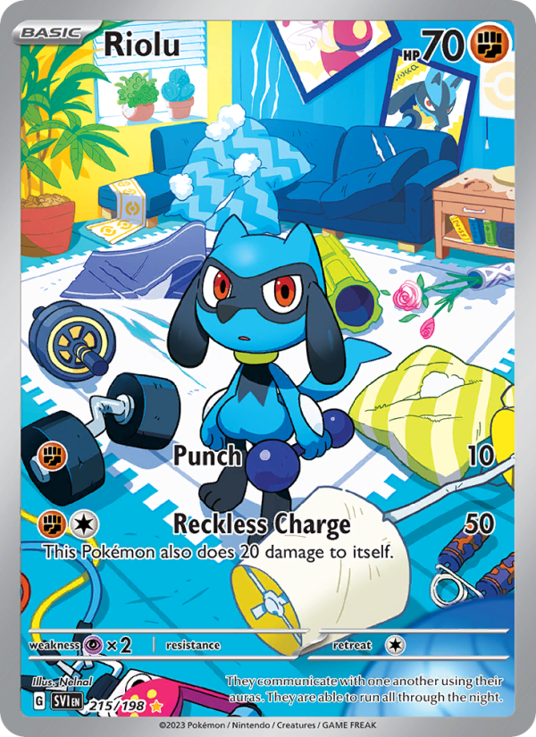 Riolu — Illustration rare card from Scarlet & Violet