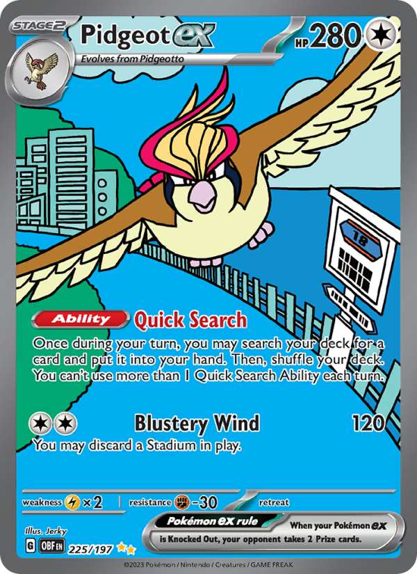 Pidgeot ex — Special illustration rare card from Obsidian Flames