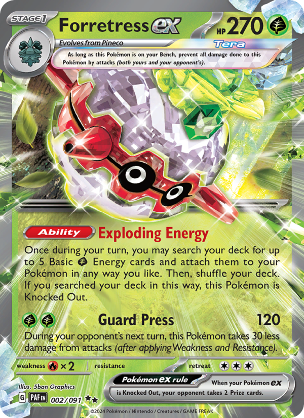 Forretress ex from Paldean Fates