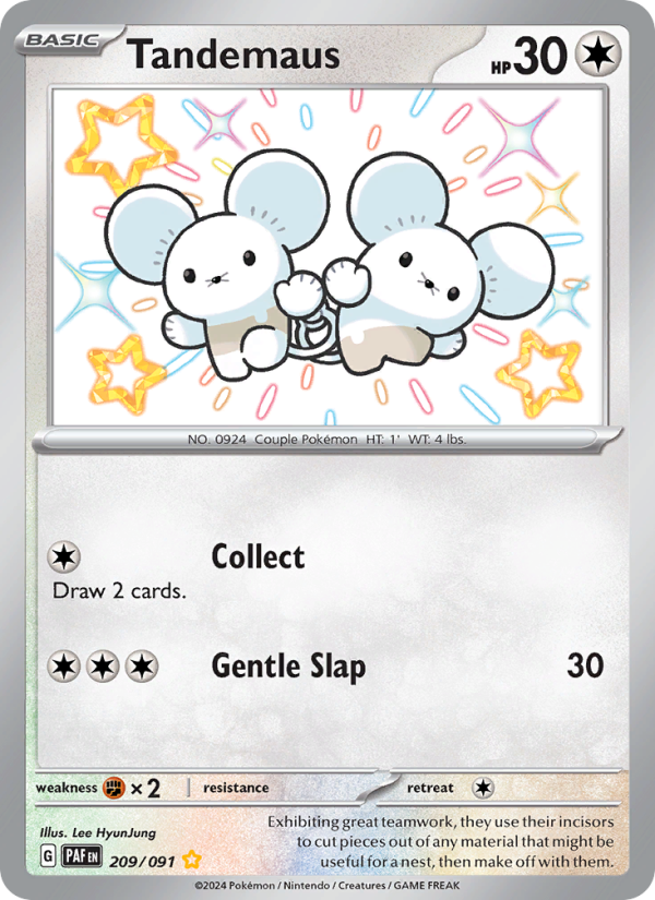 Tandemaus — Shiny rare card from Paldean Fates
