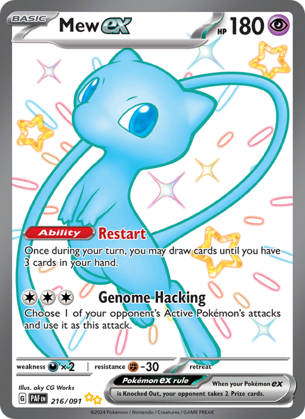 Mew ex — Shiny Ultra Rare card from Paldean Fates