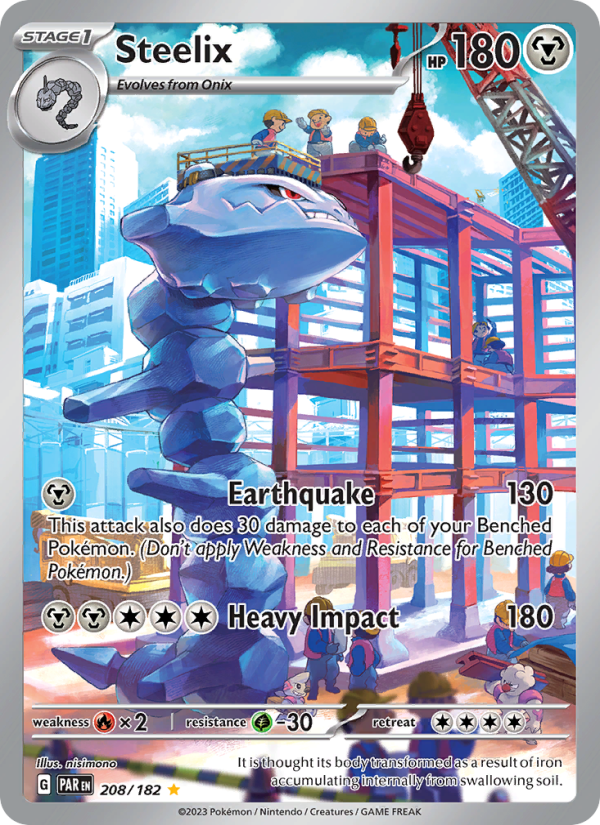 Steelix — Illustration rare card from Paradox Rift