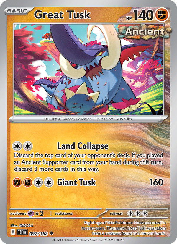 Great Tusk from Temporal Forces
