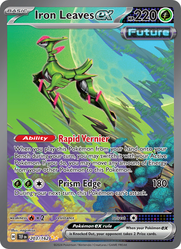 Iron Leaves ex — Special illustration rare card from Temporal Forces