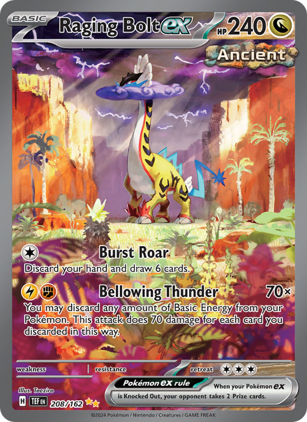 Raging Bolt ex — Special illustration rare card from Temporal Forces