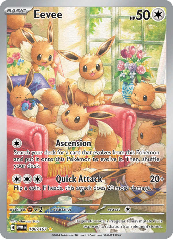 Eevee — Illustration rare card from Twilight Masquerade