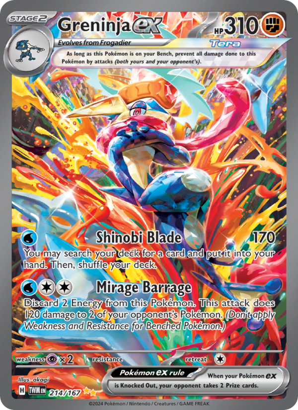 Greninja ex — Special illustration rare card from Twilight Masquerade
