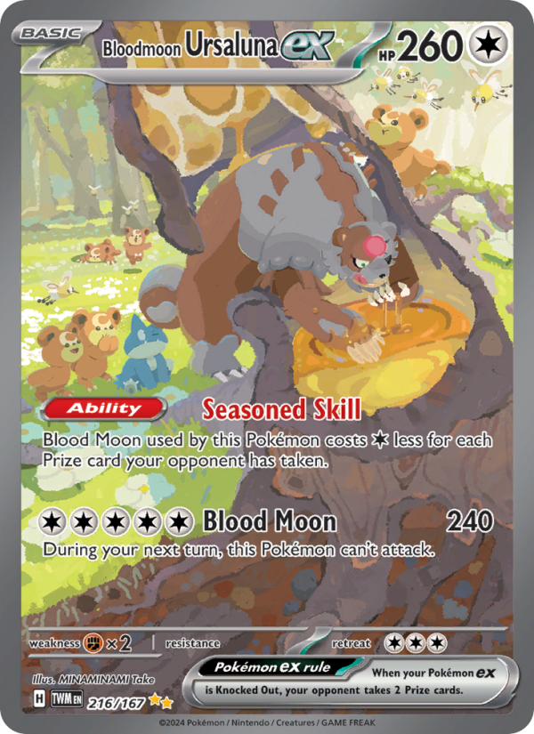 Bloodmoon Ursaluna ex — Special illustration rare card from Twilight Masquerade