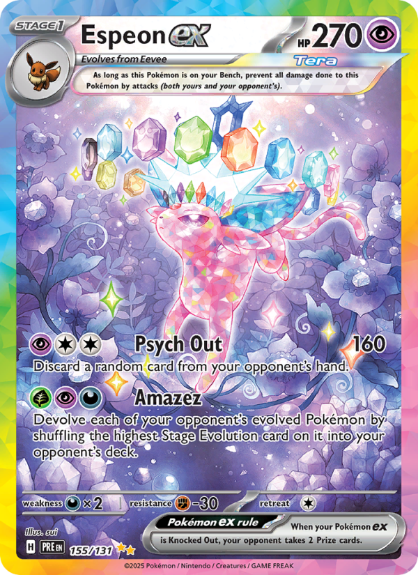 Espeon ex — Special illustration rare card from Prismatic Evolutions