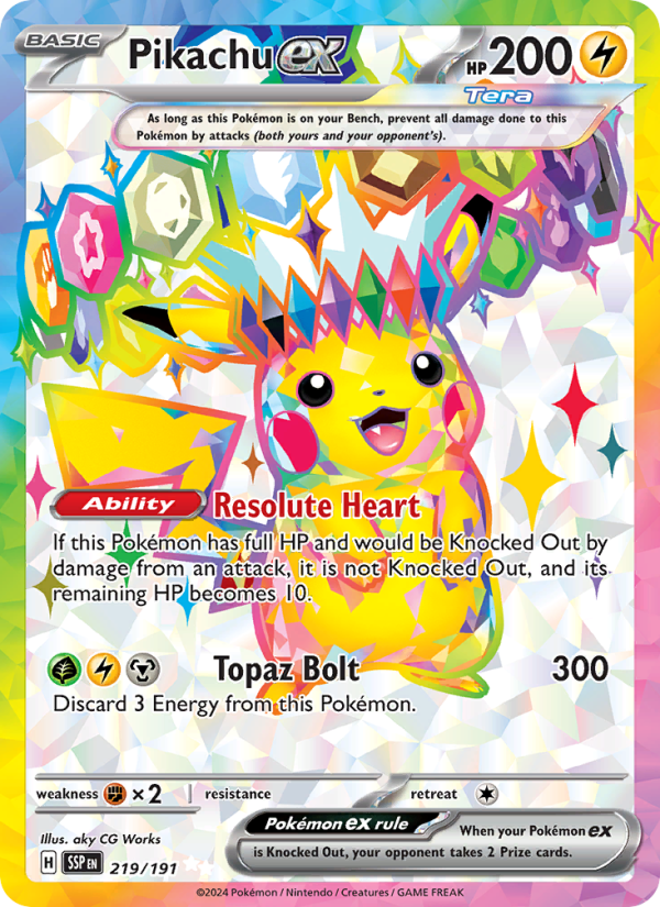 Pikachu ex — Ultra Rare card from Surging Sparks