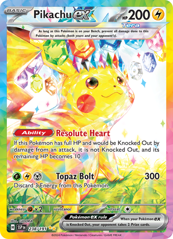 Pikachu ex — Special illustration rare card from Surging Sparks